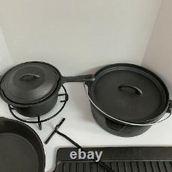Bruntmor Cast Iron Cookware Set With Carrying Storage Box Pre-Seasoned NEW