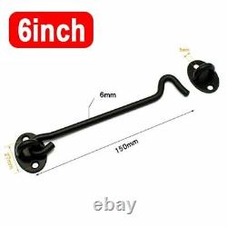 Cabin Hook And Eye Latch Lock Shed Gate Door Catch Silent Holder Stainless Steel