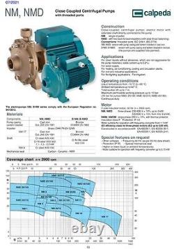 Calpeda NM 1A/E Cast Iron Centrifugal Pump Three Phase 60010010000