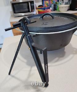 CampMaid Cast Iron 12 Dutch Oven, Kickstand & More NEW