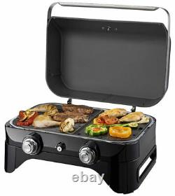 Campingaz Attitude 2100 LX Table Top Gas Bbq Barbecue With 2 Steel Burners Black