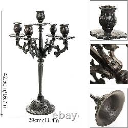 Candlestick Holders Duty Cast Iron Handcrafted Vintage Candelabra