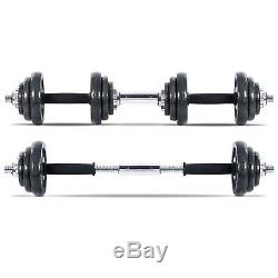 Cast Iron 20kg Dumbbell Set Fitness Free Exercise Home Gym Bicep Weight Training
