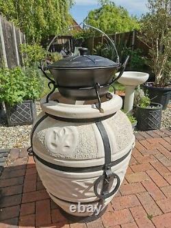 Cast Iron Cauldron with Stand for Tandoor Oven