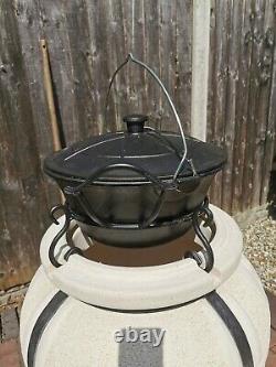 Cast Iron Cauldron with Stand for Tandoor Oven
