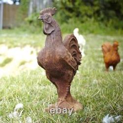 Cast Iron Cockerel Statue