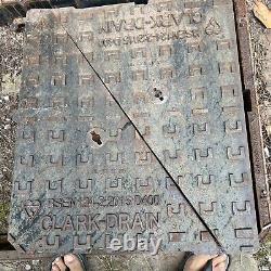 Cast Iron DOUBLE MANHOLE COVER & FRAME. APPROX 1200X700 X 100 deep D400 Cover