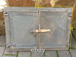 Cast Iron Fire Foor Clay Bread Oven Doors Pizza Stove Rectangular 47x32cm