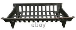 Cast Iron Fireplace Grate, Black, 24-In. 15424