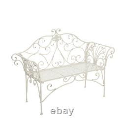 Cast Iron Garden Chair Metal Bench 2-3 Seater Patio Park Chairs In/Outdoor Seat
