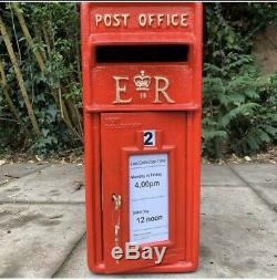Cast Iron Large Red Replica Royal Mail Post Box Or Letter Box