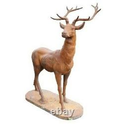 Cast Iron Majestic Stag Statue Bronze Rust Gold Facing Left Right Forward