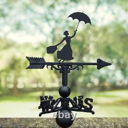 Cast Iron Mary Poppins Weathervane