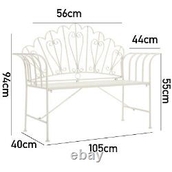 Cast Iron Outdoor Chair Garden Bench Seater Seating Park Rest Picnic Furniture