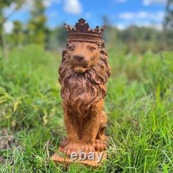 Cast Iron Regal Lion Statue