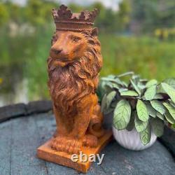 Cast Iron Regal Lion Statue