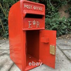 Cast Iron Royal Mail Post Office ER Red British Post box Letter Box