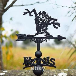 Cast Iron & Steel Cartoon Tasmanian Devil Weathervane