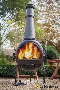 Cast Iron Steel Chimenea Chiminea Patio Heater BBQ Fire Pit Garden Outdoor NEW