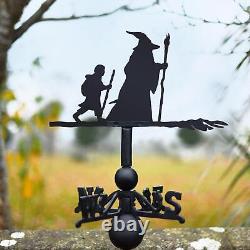 Cast Iron & Steel Fantasy Character's Journey Weathervane