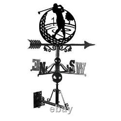 Cast Iron & Steel Female Golfer Weathervane