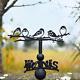 Cast Iron & Steel Group of Sparrows Weathervane