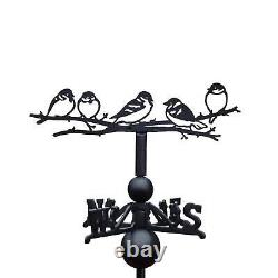 Cast Iron & Steel Group of Sparrows Weathervane