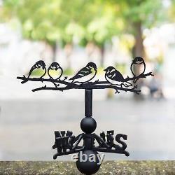 Cast Iron & Steel Group of Sparrows Weathervane