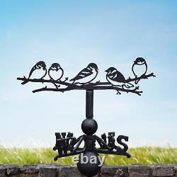 Cast Iron & Steel Group of Sparrows Weathervane