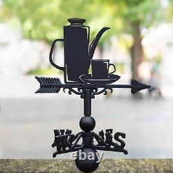 Cast Iron & Steel Meakin Coffee Pot & Cup Weathervane