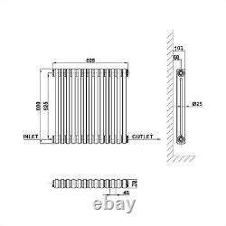 Cast Iron Style 2 3 Column Traditional Radiator With Manual Chrome Valves UK