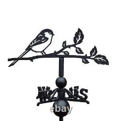 Cast Iron and Steel Long-tailed Tit Weathervane