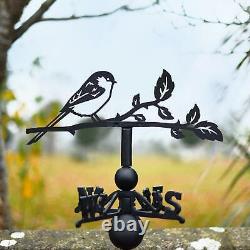 Cast Iron and Steel Long-tailed Tit Weathervane