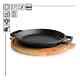 Cast iron frying pan with stand 240 x 25 mm. Brizoll. Made in UA