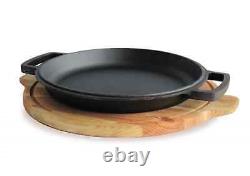 Cast iron frying pan with stand 240 x 25 mm. Brizoll. Made in UA