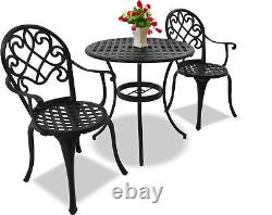 Centurion Supports PREGO Garden & Patio Table & 2 Chairs Aluminium Bistro Set
