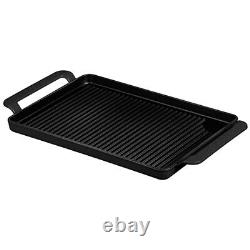 Chasseur Cast Iron Matt Black Rectangular Grillpan With Twin Handles