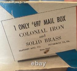 Colonial Cast Iron and Solid Brass #697 Mail Box McKINNEY MFG Co. NEW 10