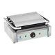 Commercial Stainless Steel Panini Sandwich Contact Cast Iron Grill Ribbed Press