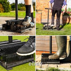 Compact Boot Scraper Brush & Wiper FREESTANDING CLEAT CLEANER Outdoor Use