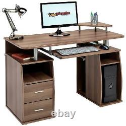 Computer Desk with Shelves Cupboard & Drawers for Home Office Piranha Tetra PC 5