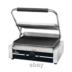 Contact Grill Chefmaster Large Panini Single Ribbed/Ribbed HEA787 Catering Cafe
