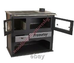 Cooking Wood Burning Stove Fireplace Oven Cast Iron Top Cooker Prometey LUX 11kw