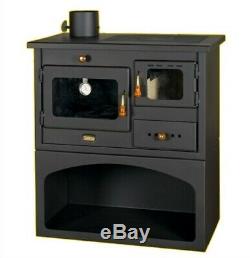 Cooking Wood Burning Stove Oven Cast Iron Top Left Flue Exit Prity 1P34 10kw