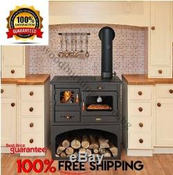 Cooking Wood Burning Stove Oven Cast Iron Top MultiFuel Cooker Prity 1P34 10kw