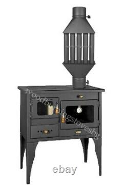 Cooking Wood Burning Stove Oven Cast Iron Top Prity 1P34L 10kw. / Heat Exchanger
