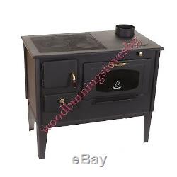 Cooking Woodburning Stove Oven 1/2 Cast Iron Top Glass Cooker Prometey New 7 kw