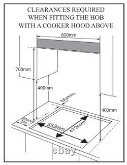 Cookology Black Electric Fan Oven, Ceramic & Cast-Iron Gas Hob & Visor Hood Pack