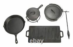 Cookware Set PRO FLAME Cast Iron 9Pce. In Ply Case