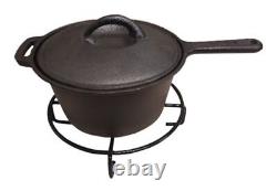 Cookware Set PRO FLAME Cast Iron 9Pce. In Ply Case